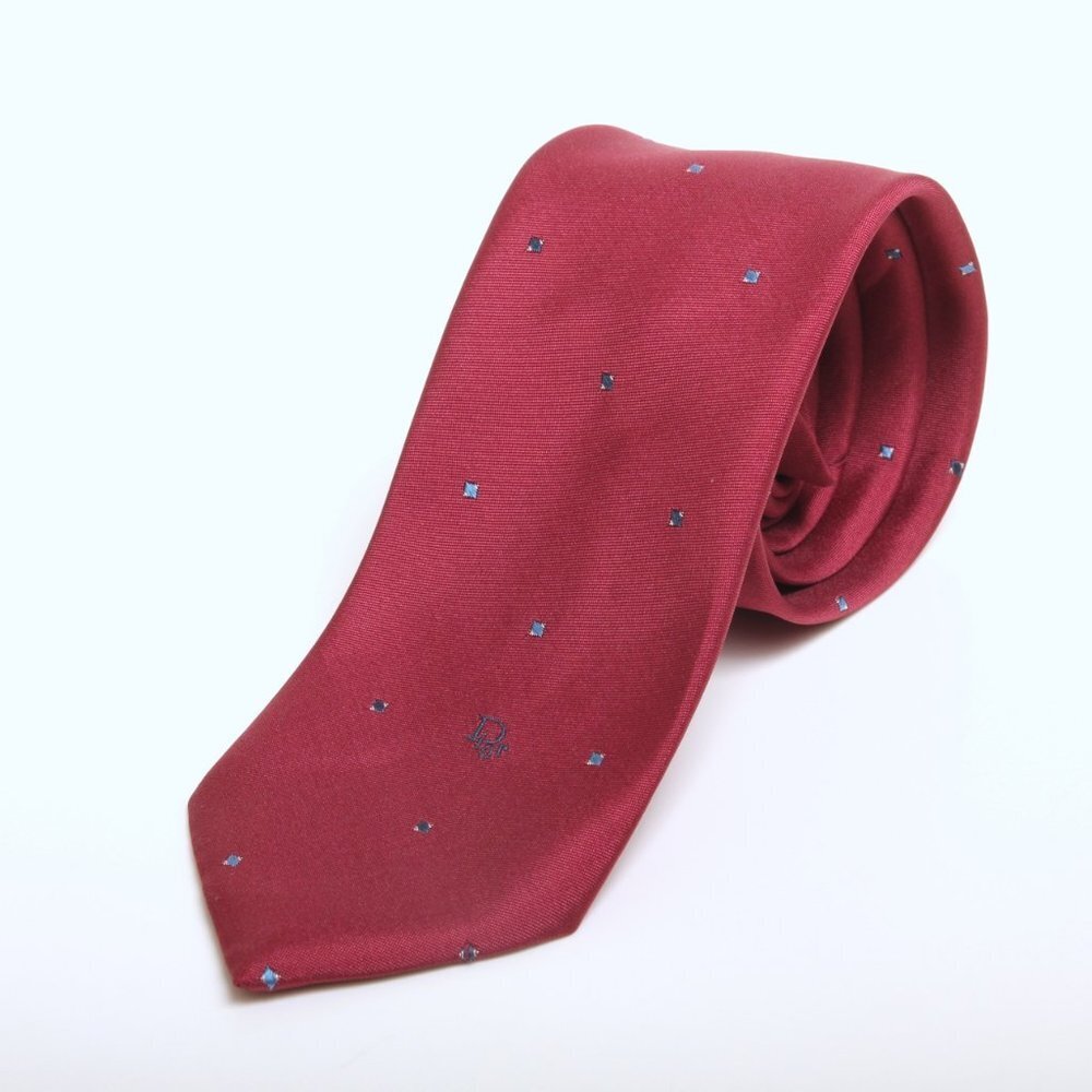 Christian Dior Silk‎ Blend Tie Red